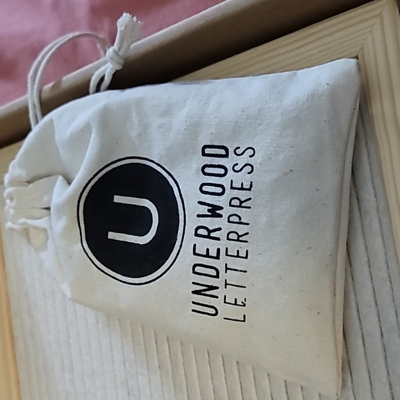 UNDERWOOD LETTERPRESS- GREAT SIGN W/ PRESS-IN LETTERS - Picture 2 of 2